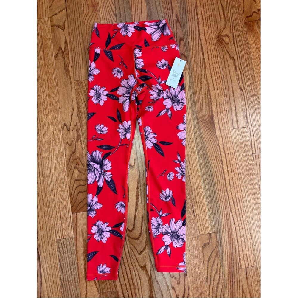 NWT Spiritual Gangster Perfect High Waist Crimson Floral Leggings Size S Yoga